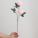 3 головы пион имитация цветов поддельные цветы дома гостиная цветочная композиция - 图片 7