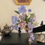 Сад Мона Фиолетовый искусственный цветок ландшафтное окно - 图片 2