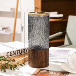 Минималистичная креативная деревянная стеклянная ваза бревенчатая основа - 图片 14