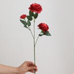 3 головы пион имитация цветов поддельные цветы дома гостиная цветочная композиция - 图片 9