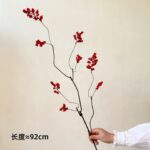 Красный кленовый лист искусственный цветок искусственный цветок - 图片 13