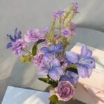 Сад Мона Фиолетовый искусственный цветок ландшафтное окно - 图片 3