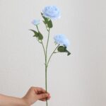 3 головы пион имитация цветов поддельные цветы дома гостиная цветочная композиция - 图片 8